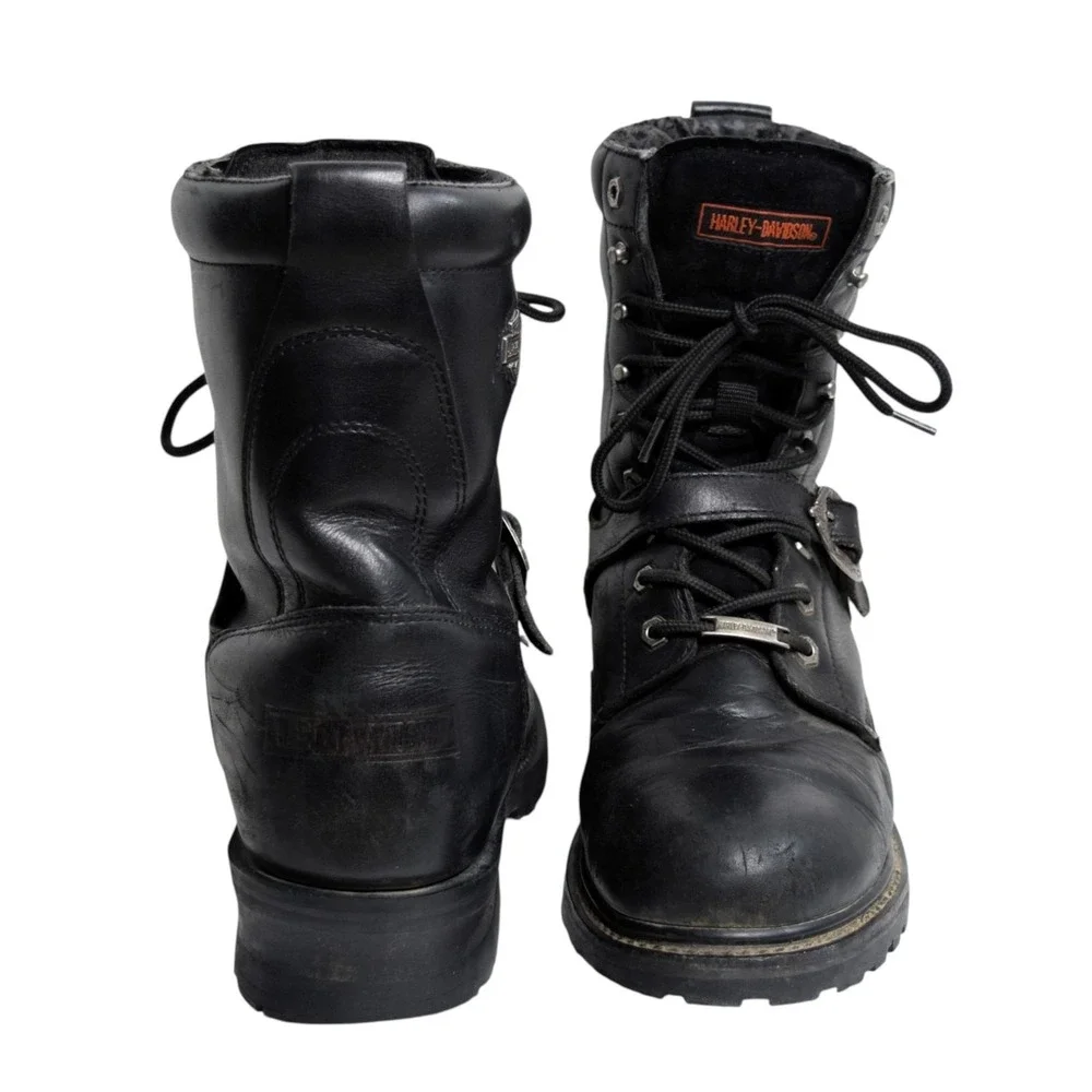 Harley-Davidson Faded Glory Mens 13 Black Leather Motorcycle Riding Boots 91003